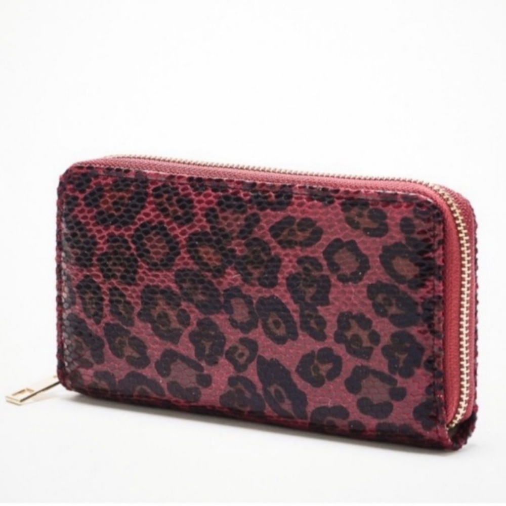 Red Leopard Print Wallet